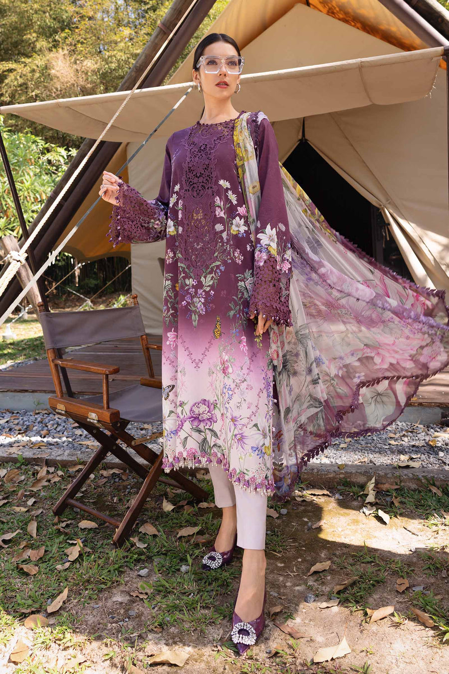 Maria.B MPrints Embroidered Lawn Unstitched 3Pc Suit MPT-2909-B
