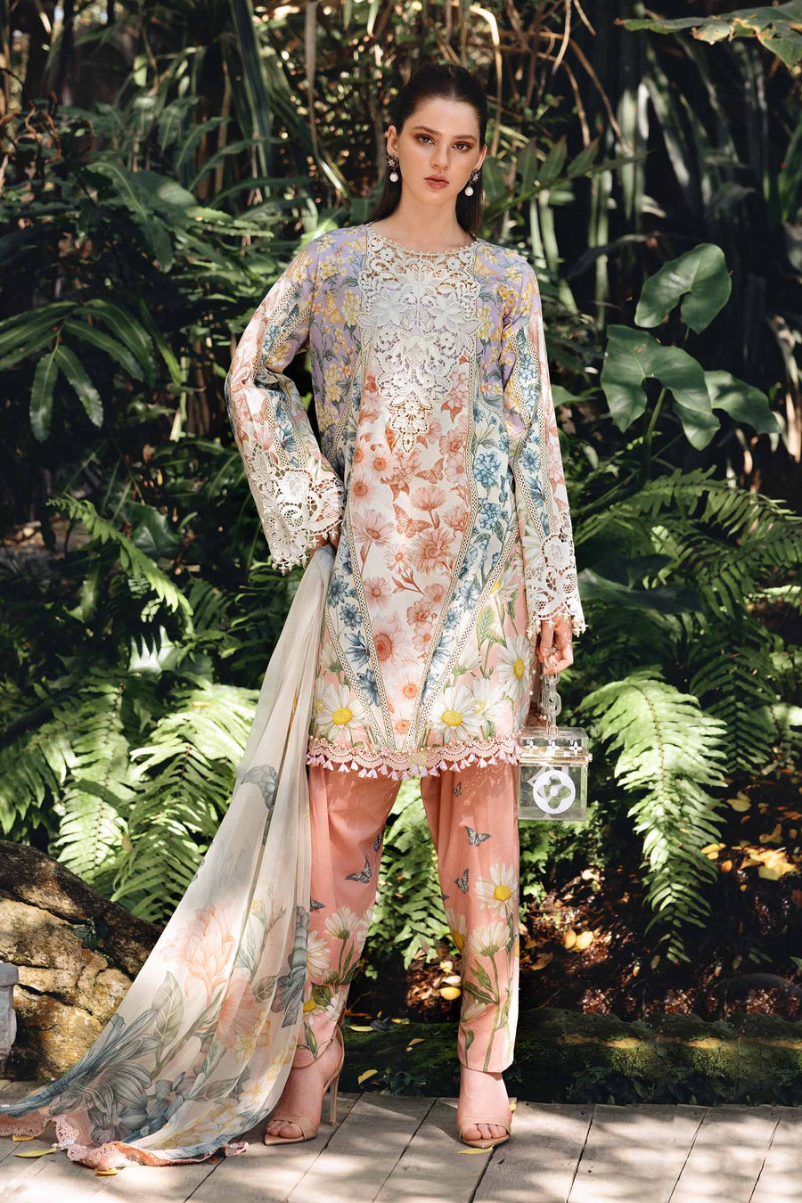 Maria.B MPrints Embroidered Lawn Unstitched 3Pc Suit MPT-2910-B