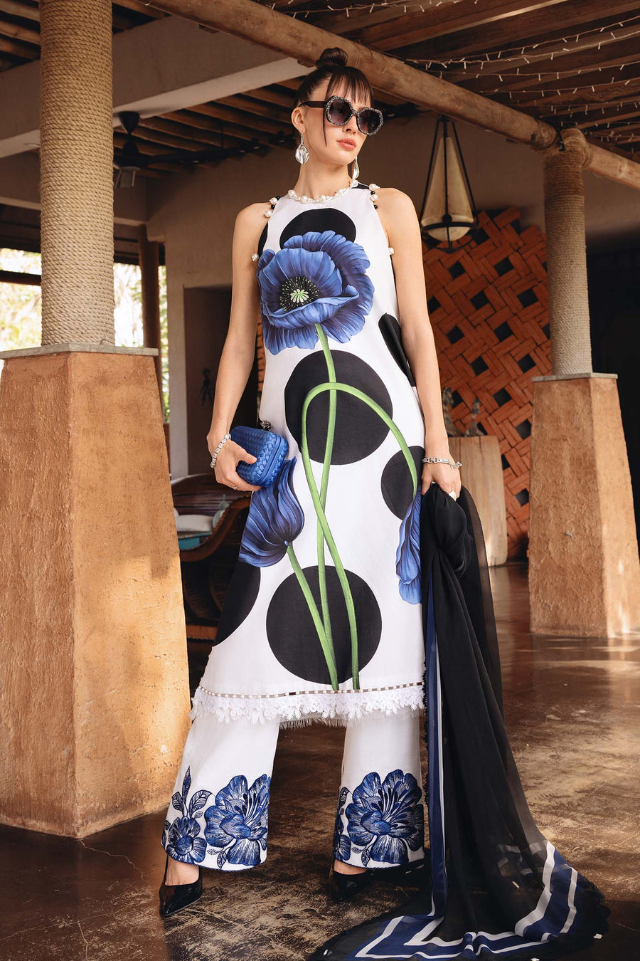 Maria.B MPrints Embroidered Lawn Unstitched 3Pc Suit MPT-2913-A