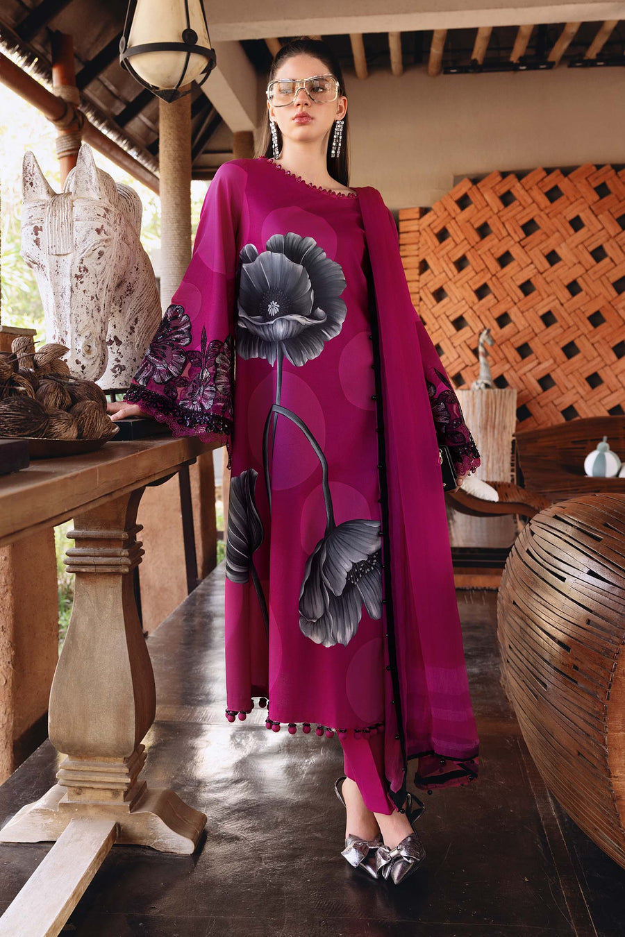 Maria.B MPrints Embroidered Lawn Unstitched 3Pc Suit MPT-2913-B