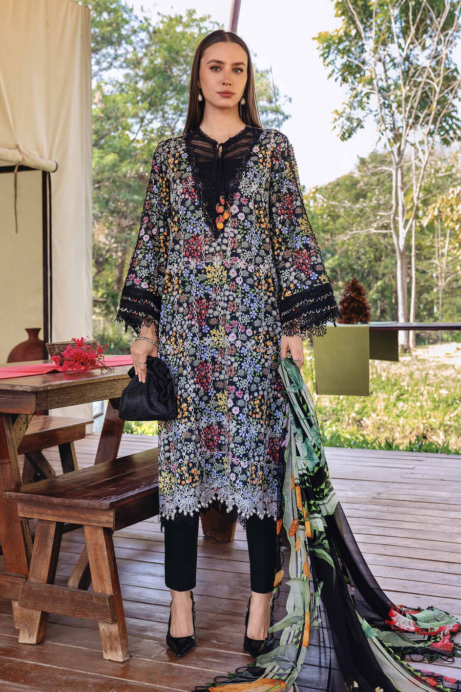 Maria.B MPrints Embroidered Lawn Unstitched 3Pc Suit MPT-2914-B