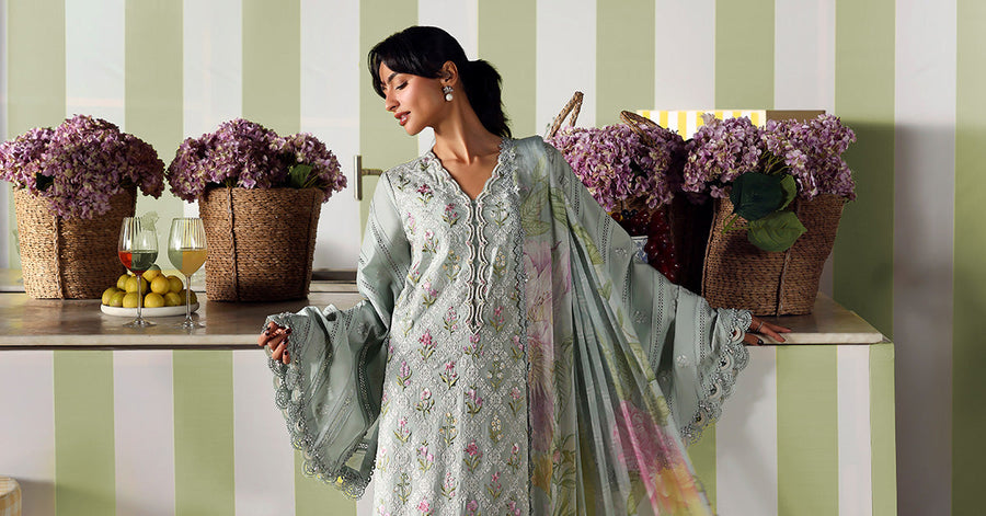 Maria.B MPrints Embroidered Lawn Unstitched 3Pc Suit MPT-3001-B