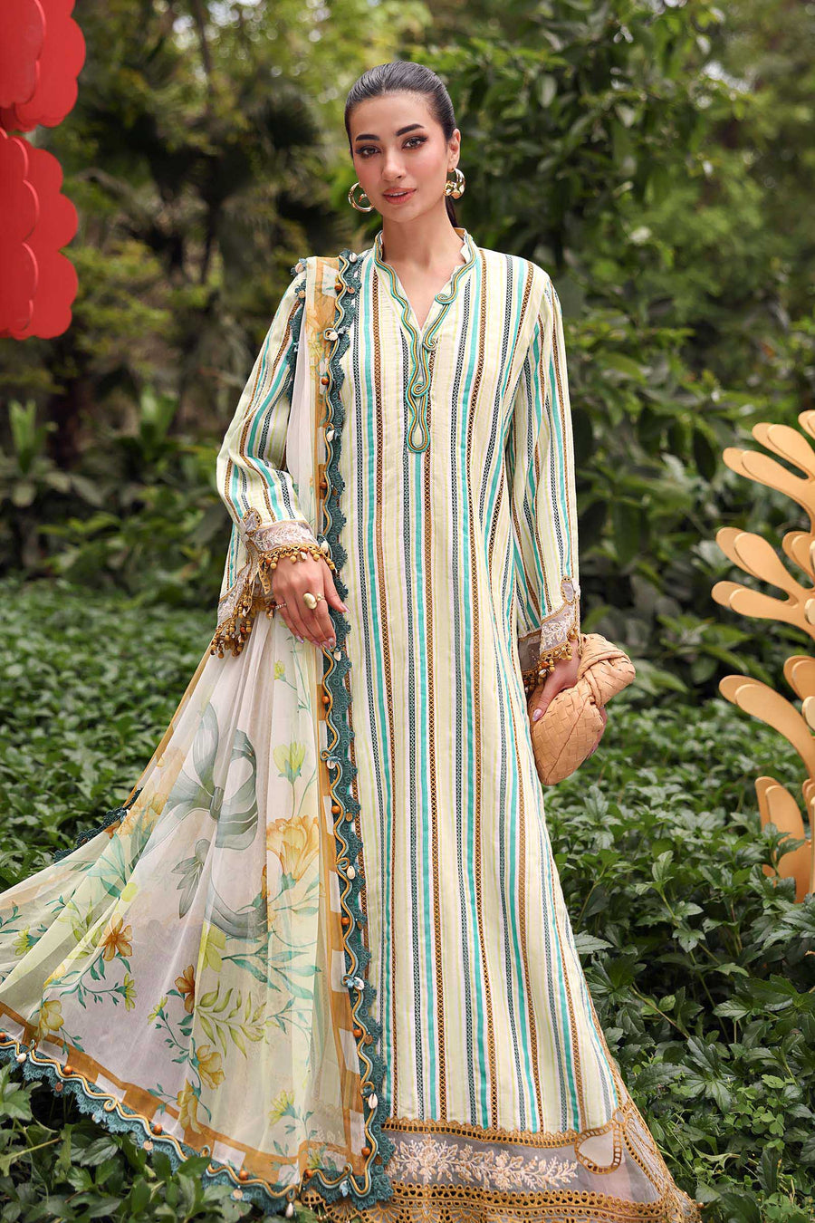 Maria.B MPrints Embroidered Lawn Unstitched 3Pc Suit MPT-3002-B