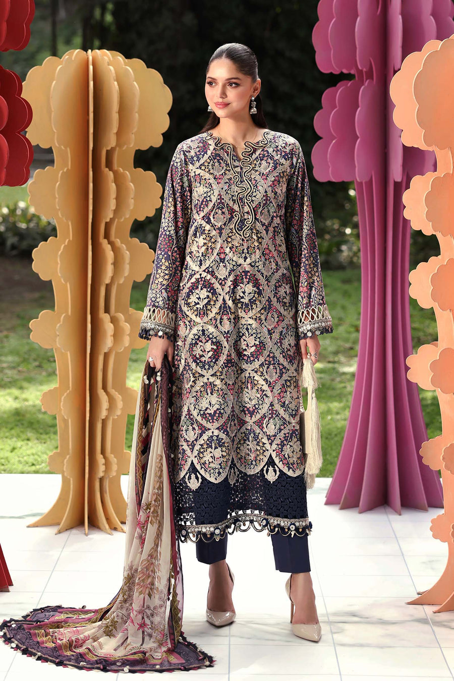Maria.B MPrints Embroidered Lawn Unstitched 3Pc Suit MPT-3003-B