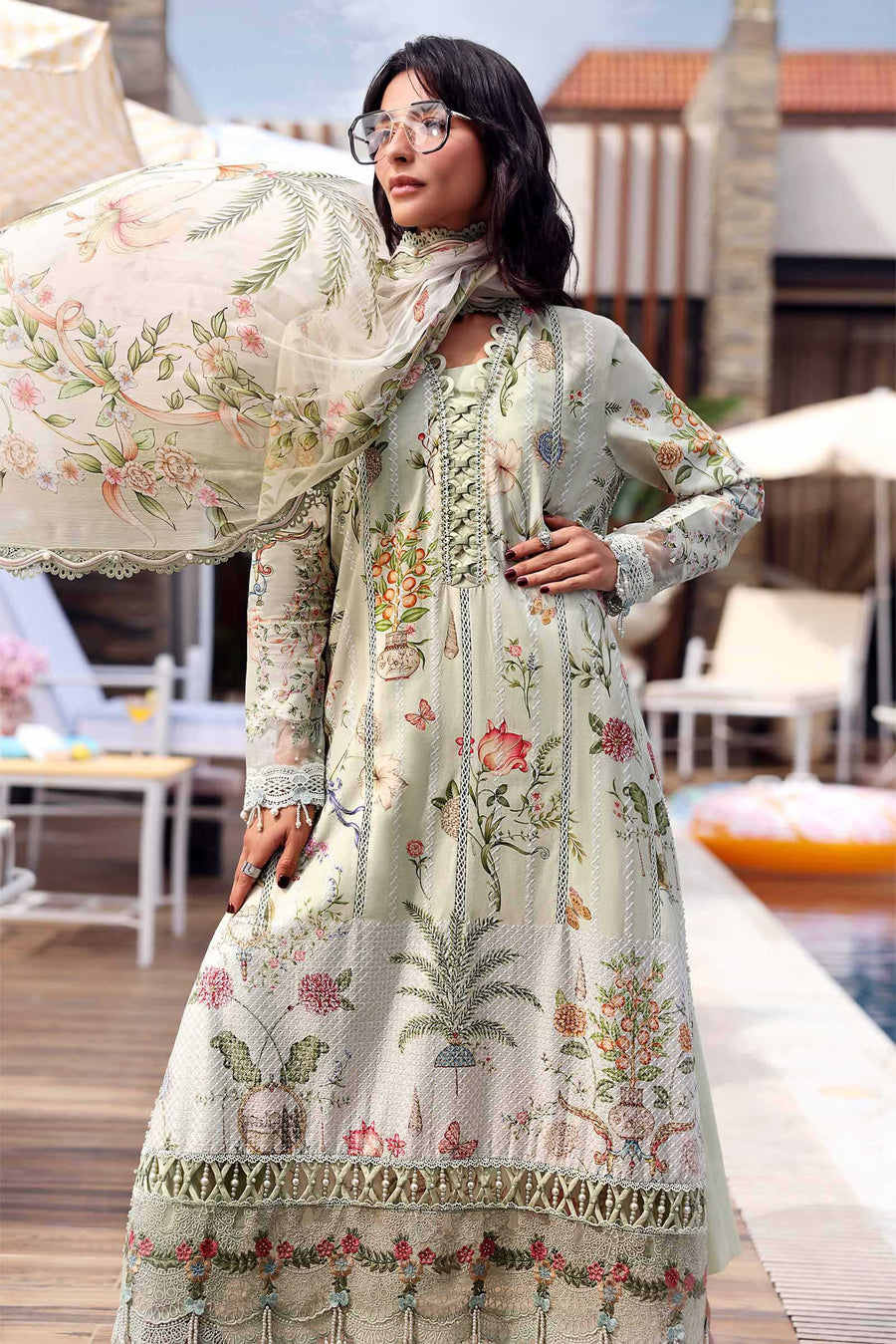 Maria.B MPrints Embroidered Lawn Unstitched 3Pc Suit MPT-3004-B
