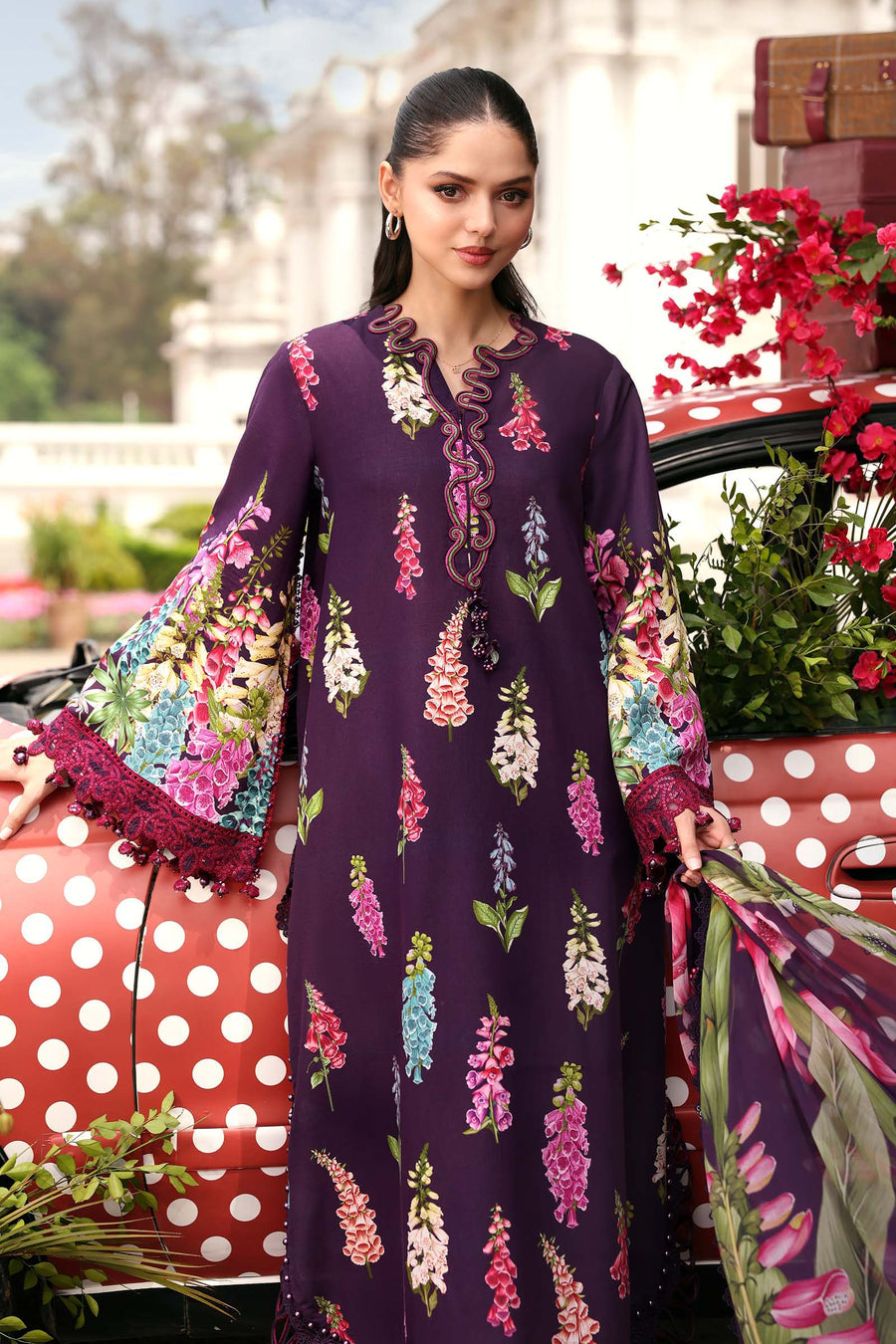 Maria.B MPrints Embroidered Lawn Unstitched 3Pc Suit MPT-3005-A