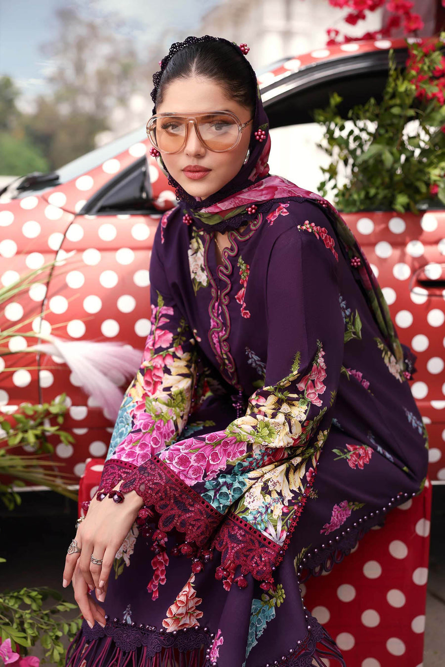 Maria.B MPrints Embroidered Lawn Unstitched 3Pc Suit MPT-3005-A