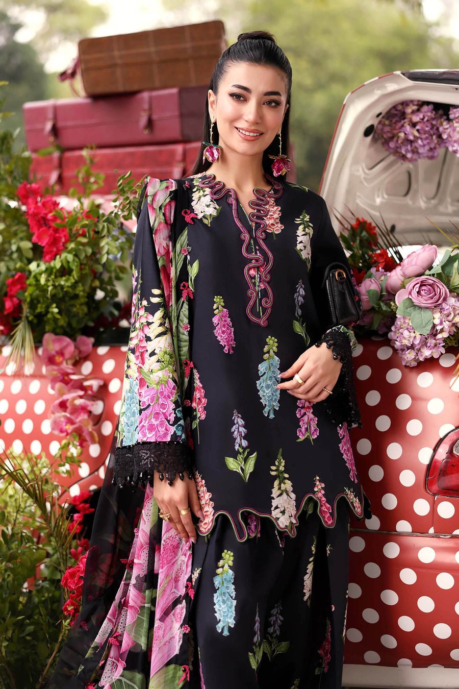 Maria.B MPrints Embroidered Lawn Unstitched 3Pc Suit MPT-3005-B