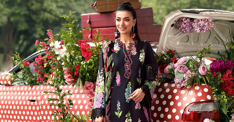 Maria.B MPrints Embroidered Lawn Unstitched 3Pc Suit MPT-3005-B