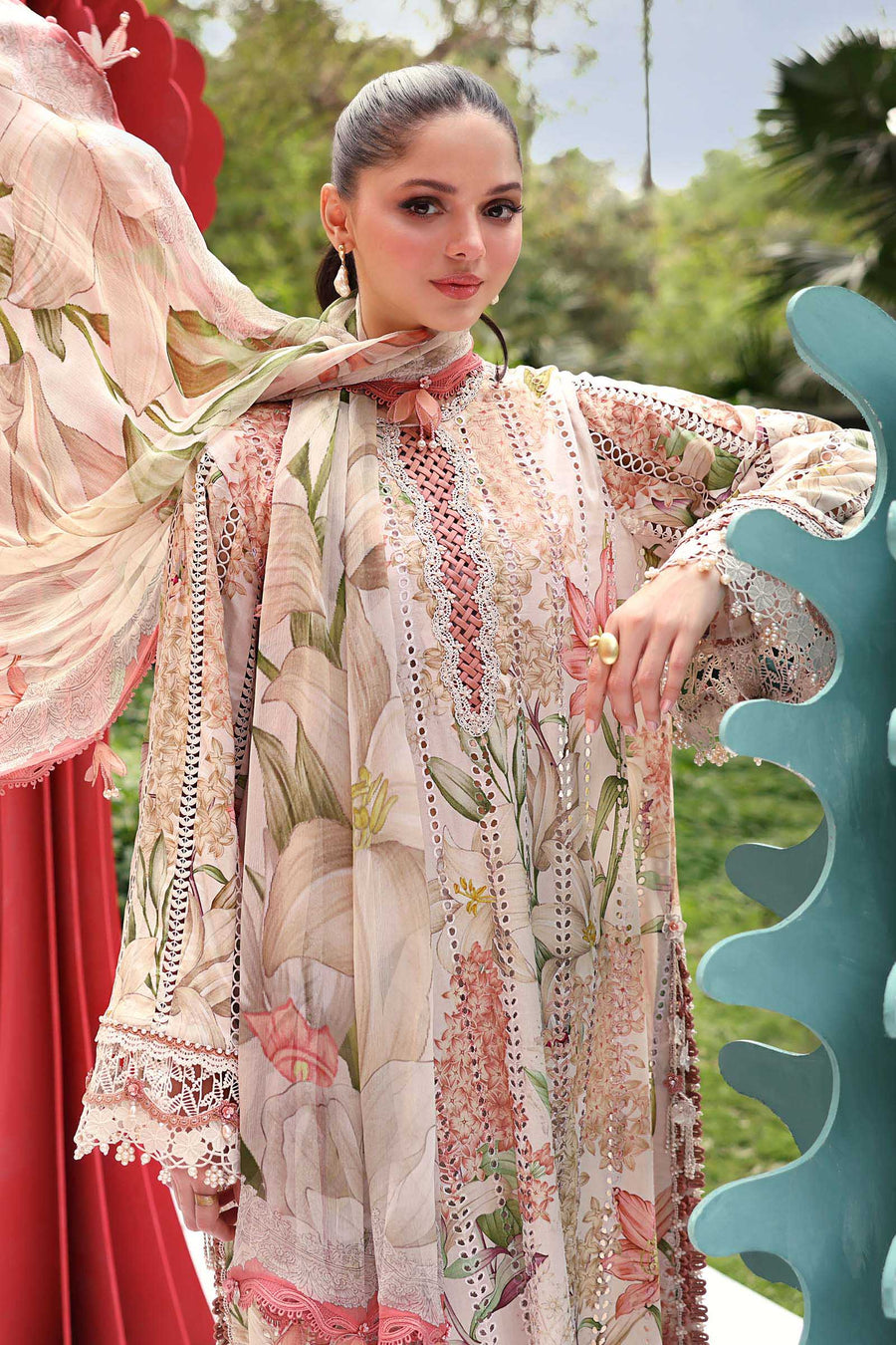 Maria.B MPrints Embroidered Lawn Unstitched 3Pc Suit MPT-3006-A