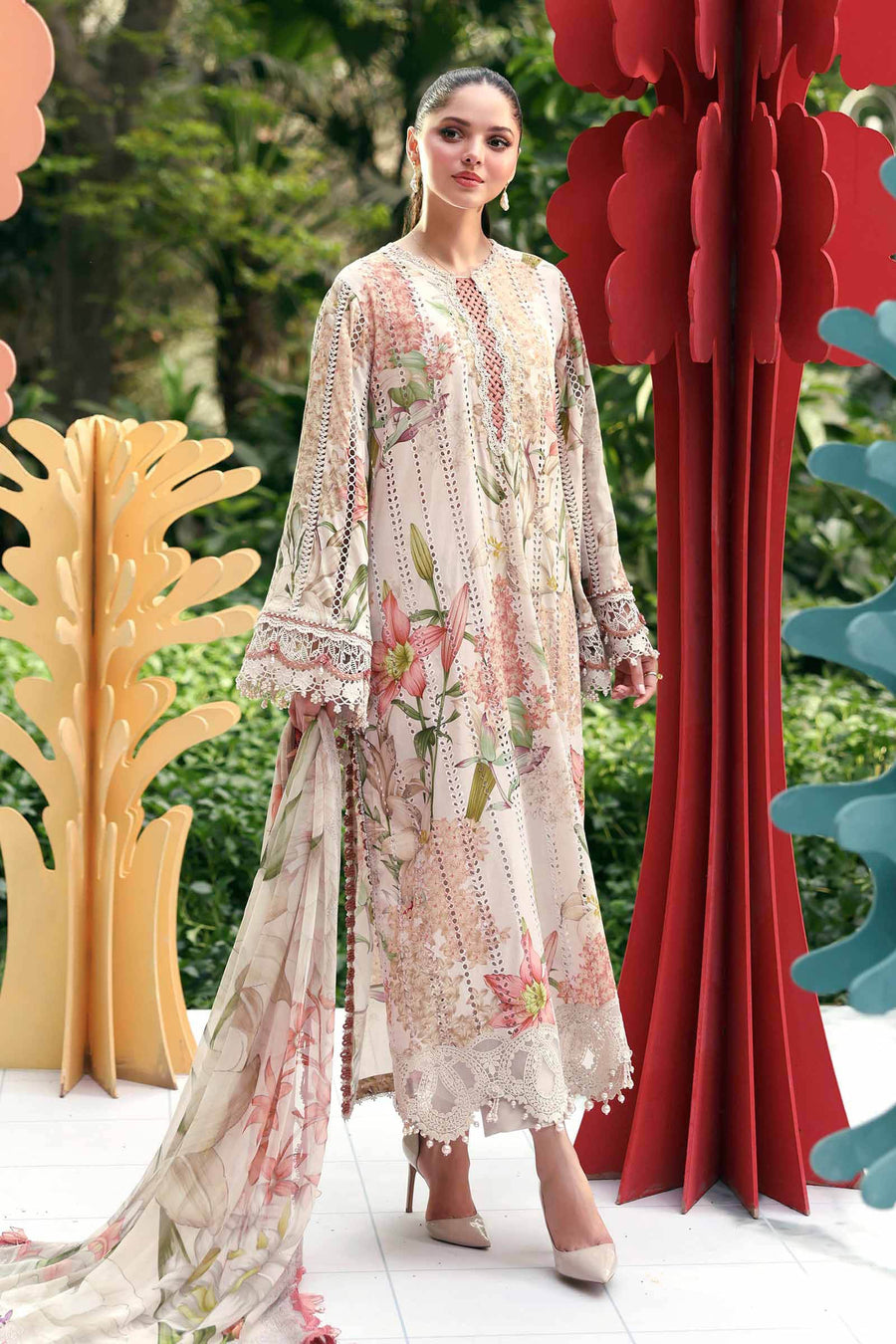 Maria.B MPrints Embroidered Lawn Unstitched 3Pc Suit MPT-3006-A