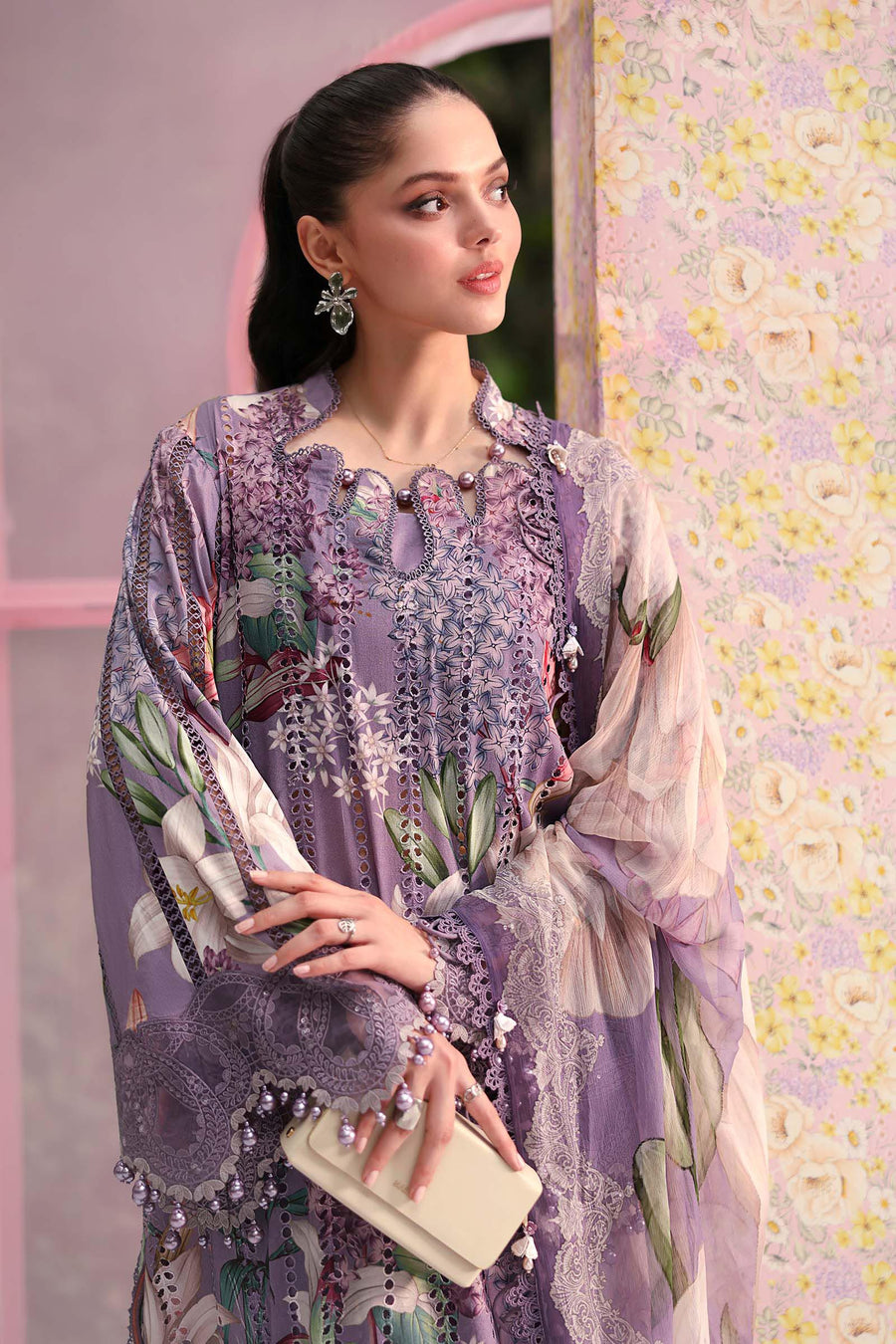 Maria.B MPrints Embroidered Lawn Unstitched 3Pc Suit MPT-3006-B