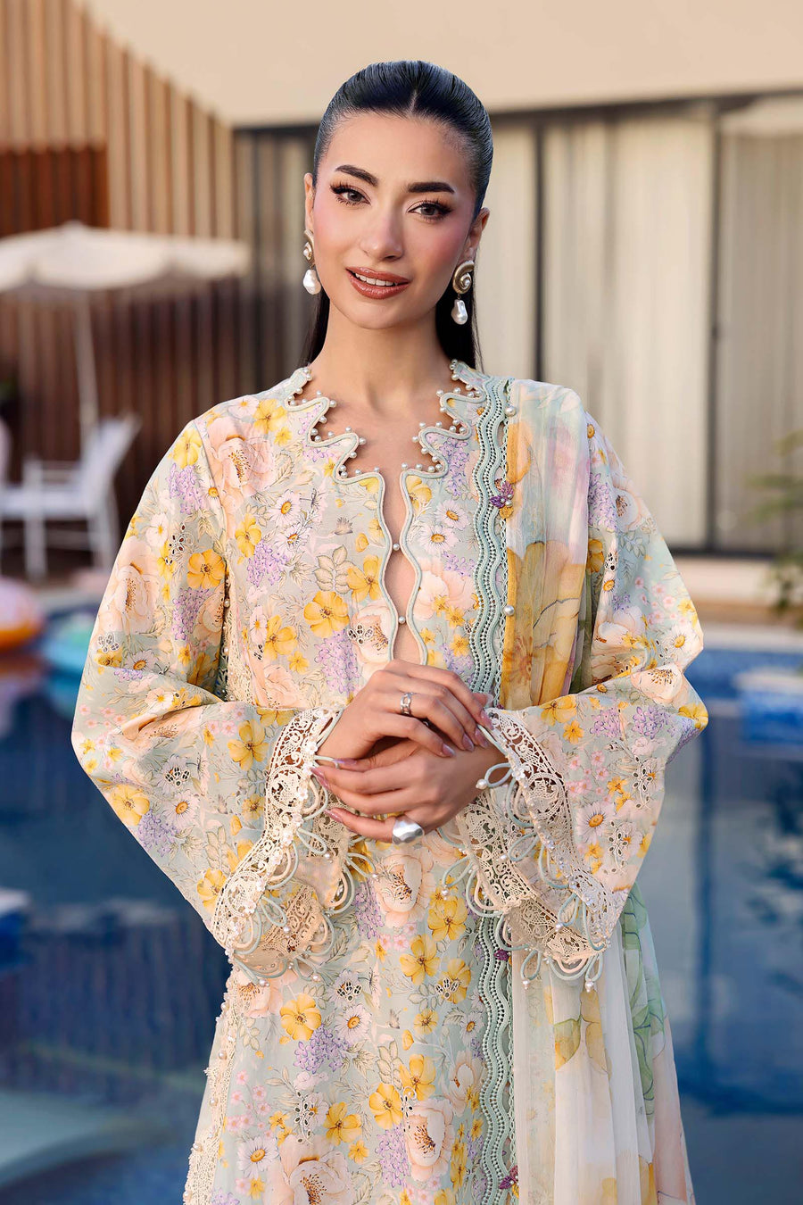 Maria.B MPrints Embroidered Lawn Unstitched 3Pc Suit MPT-3007-A