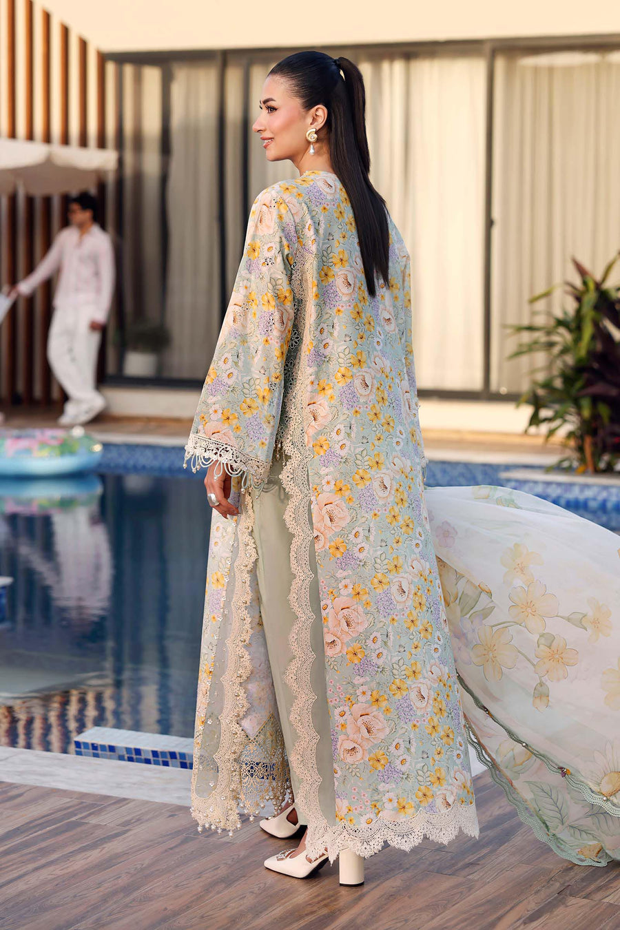 Maria.B MPrints Embroidered Lawn Unstitched 3Pc Suit MPT-3007-A