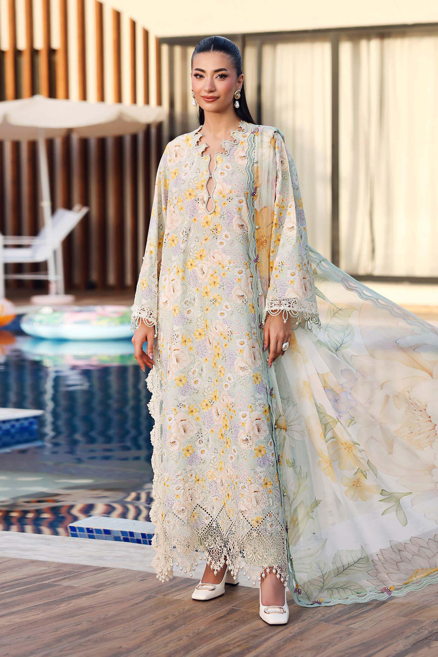 Maria.B MPrints Embroidered Lawn Unstitched 3Pc Suit MPT-3007-A