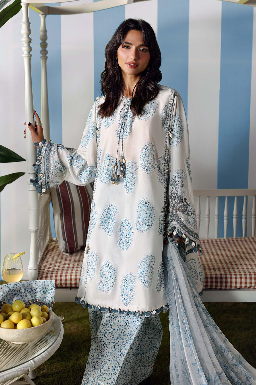 Maria.B MPrints Embroidered Lawn Unstitched 3Pc Suit MPT-3009-A