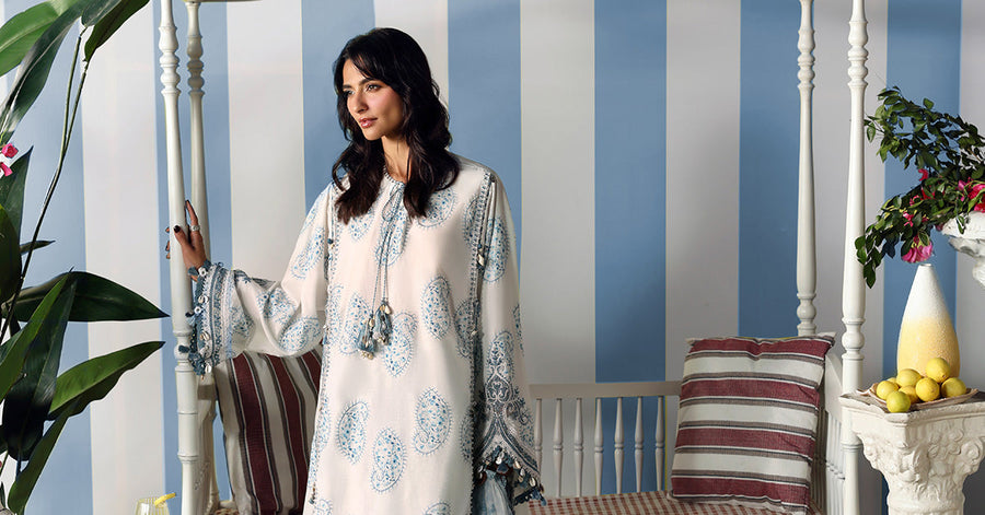 Maria.B MPrints Embroidered Lawn Unstitched 3Pc Suit MPT-3009-A