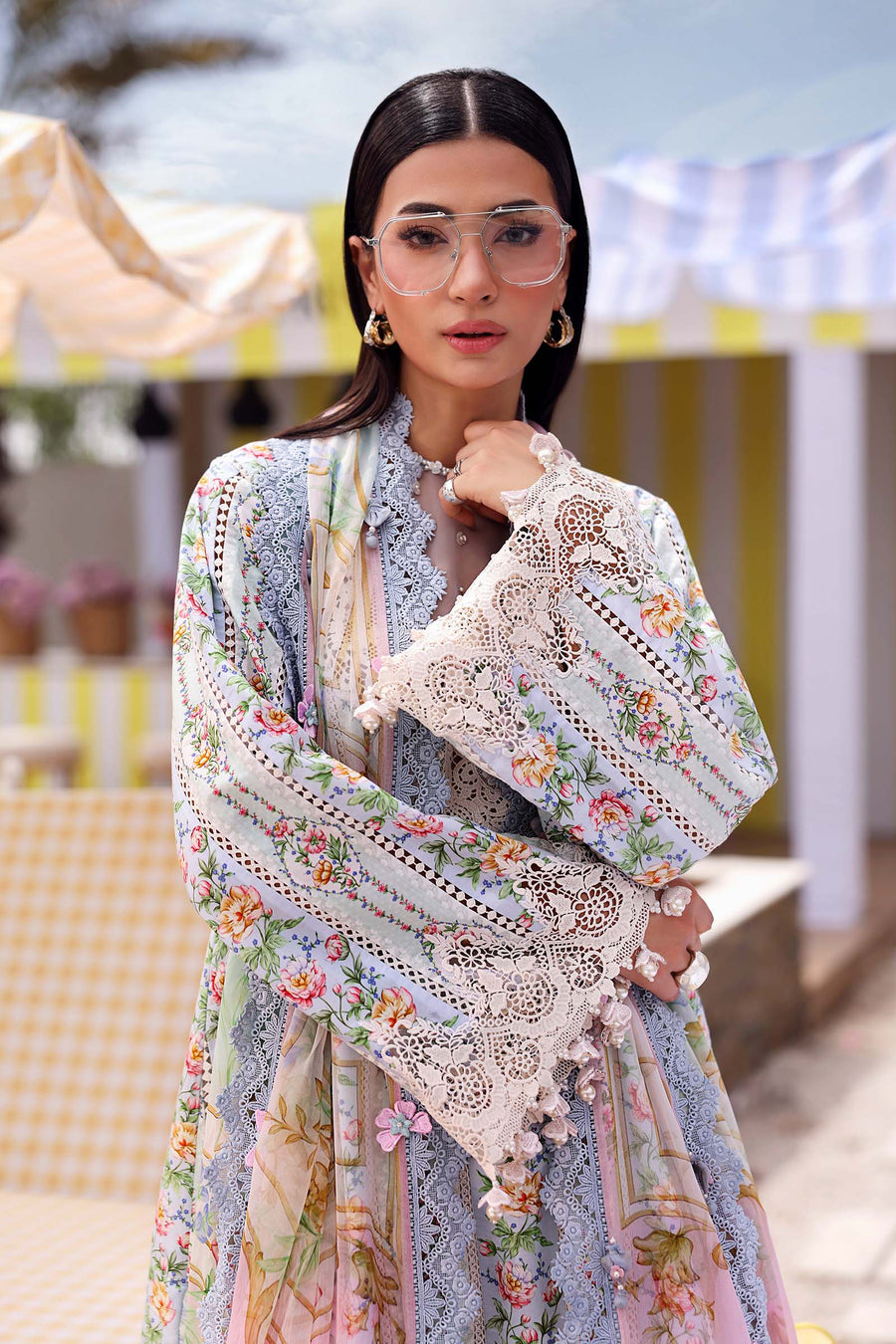 Maria.B MPrints Embroidered Lawn Unstitched 3Pc Suit MPT-3010-B