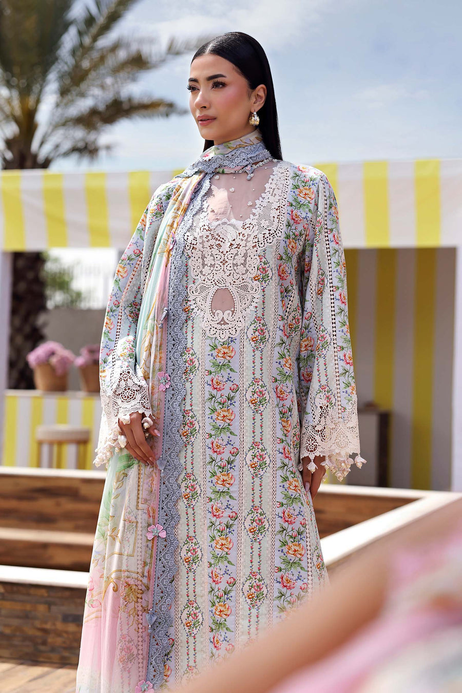 Maria.B MPrints Embroidered Lawn Unstitched 3Pc Suit MPT-3010-B