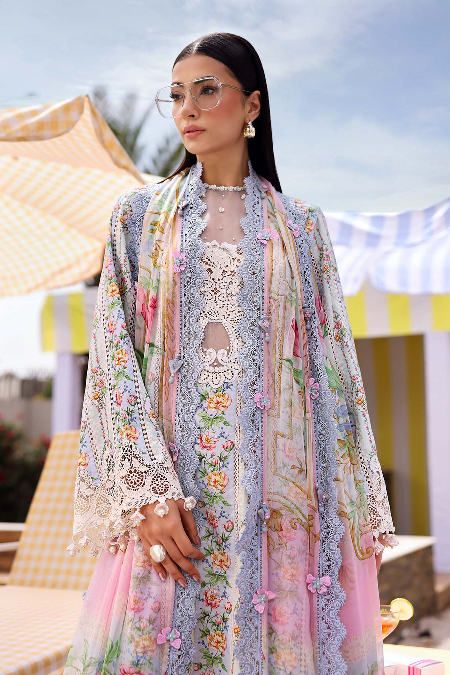 Maria.B MPrints Embroidered Lawn Unstitched 3Pc Suit MPT-3010-B