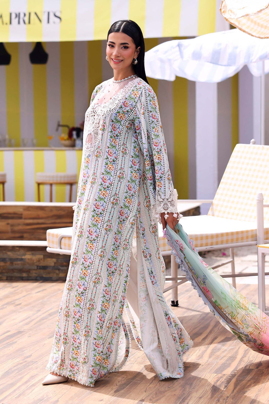 Maria.B MPrints Embroidered Lawn Unstitched 3Pc Suit MPT-3010-B