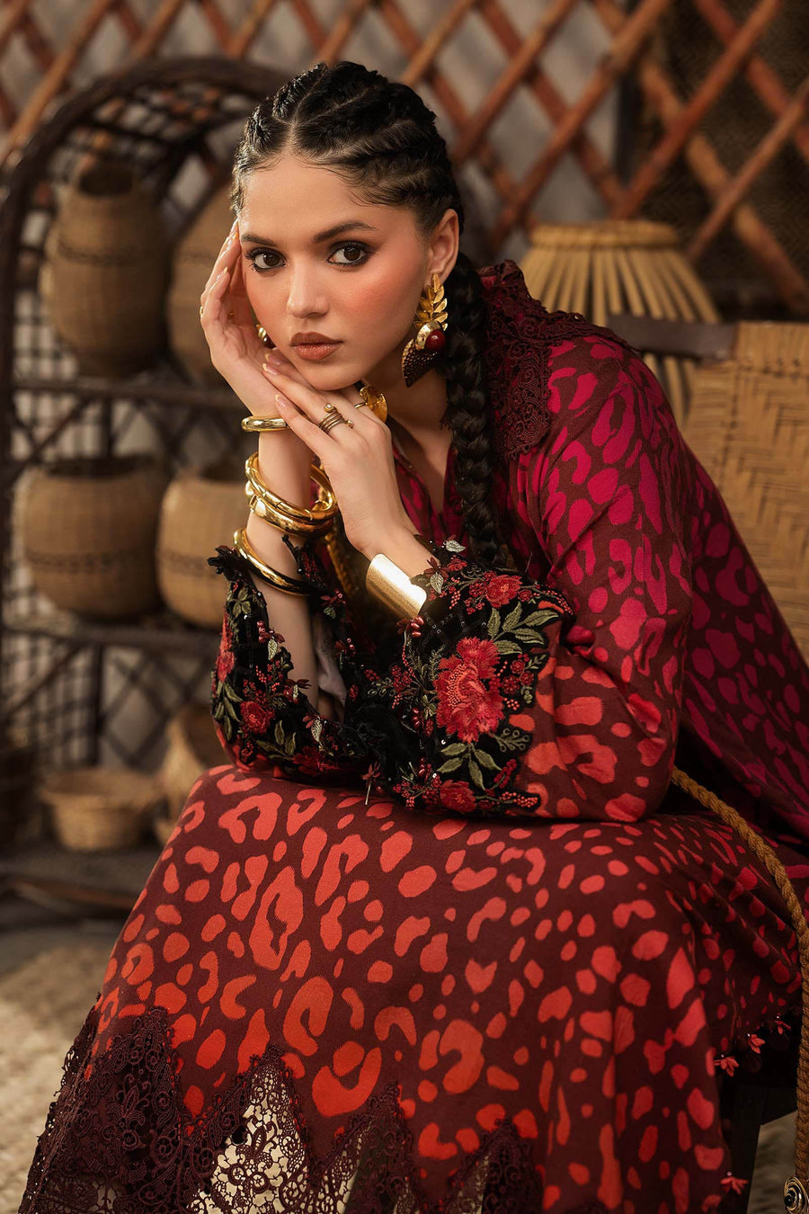Maria B MPrints Embroidered Linen Unstitched 3Pc Suit MPT-3101-A