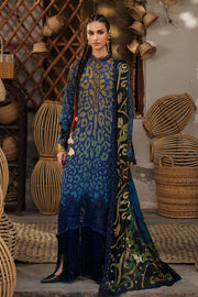 Maria B MPrints Embroidered Linen Unstitched 3Pc Suit MPT-3101-B