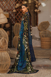 Maria B MPrints Embroidered Linen Unstitched 3Pc Suit MPT-3101-B
