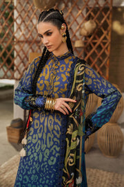 Maria B MPrints Embroidered Linen Unstitched 3Pc Suit MPT-3101-B