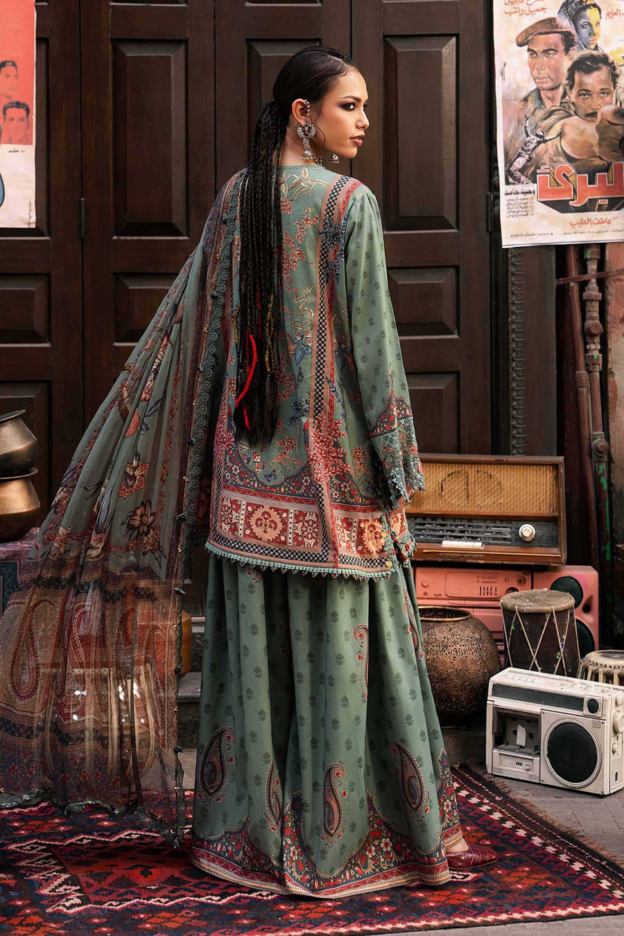 Maria B MPrints Embroidered Cambric Unstitched 3Pc Suit MPT-3102-A