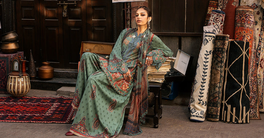 Maria B MPrints Embroidered Cambric Unstitched 3Pc Suit MPT-3102-A