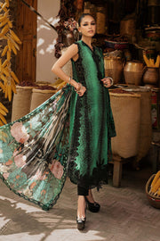 Maria B MPrints Embroidered Linen Unstitched 3Pc Suit MPT-3105-A