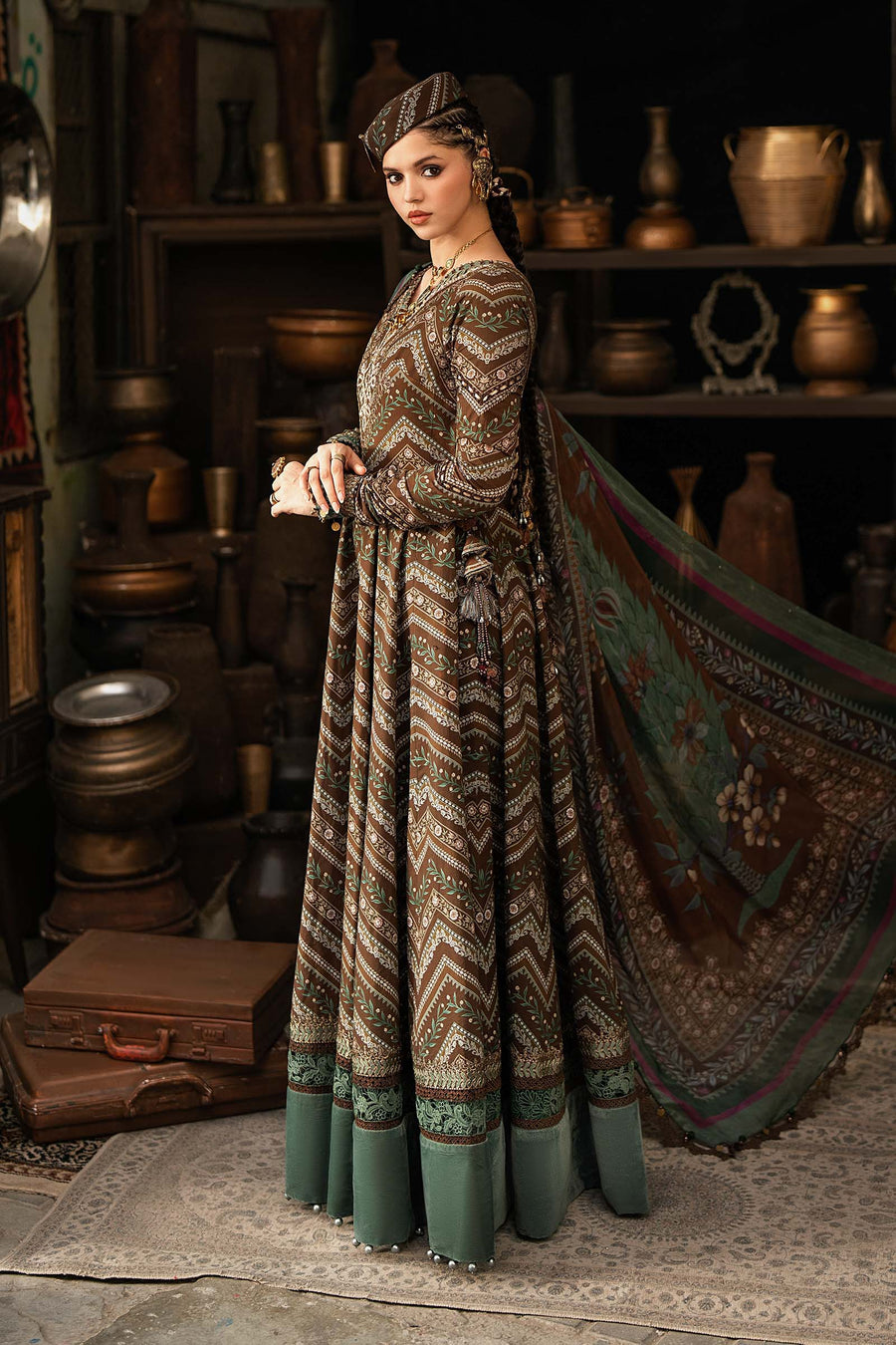 Maria B MPrints Embroidered Cambric Unstitched 3Pc Suit MPT-3107-A