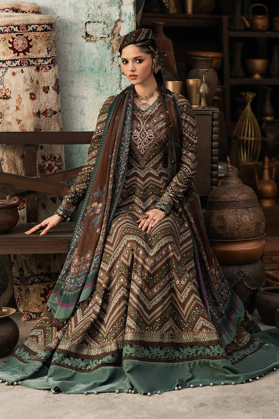 Maria B MPrints Embroidered Cambric Unstitched 3Pc Suit MPT-3107-A