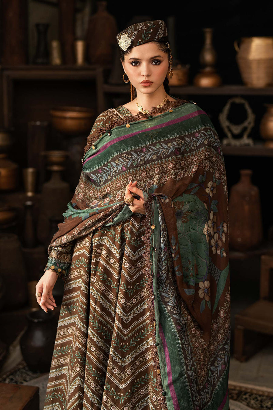 Maria B MPrints Embroidered Cambric Unstitched 3Pc Suit MPT-3107-A