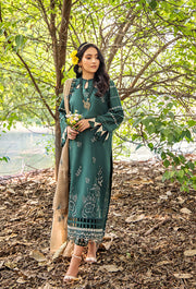 Maah Rukh by Humdum Embroidered Lawn Unstitched 3Pc Suit MR-03
