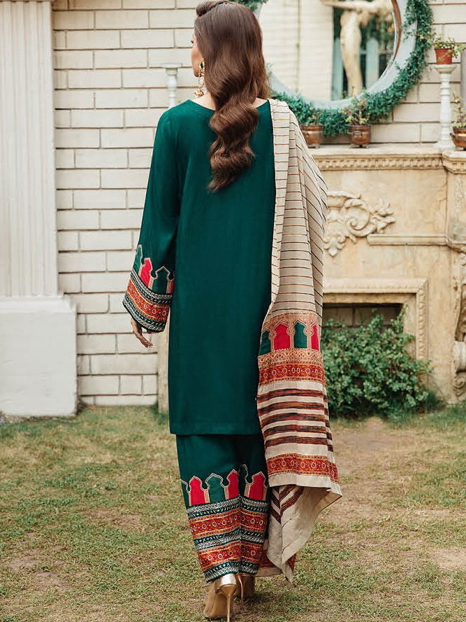 Charizma Masakali Embroidered Leather Unstitched 3Pc Suit MSK3-01