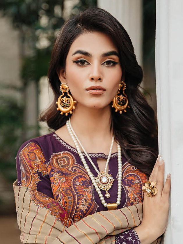 Charizma Masakali Embroidered Leather Unstitched 3Pc Suit MSK3-03