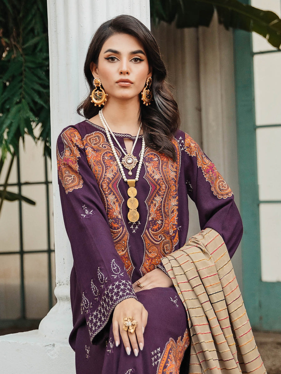 Charizma Masakali Embroidered Leather Unstitched 3Pc Suit MSK3-03
