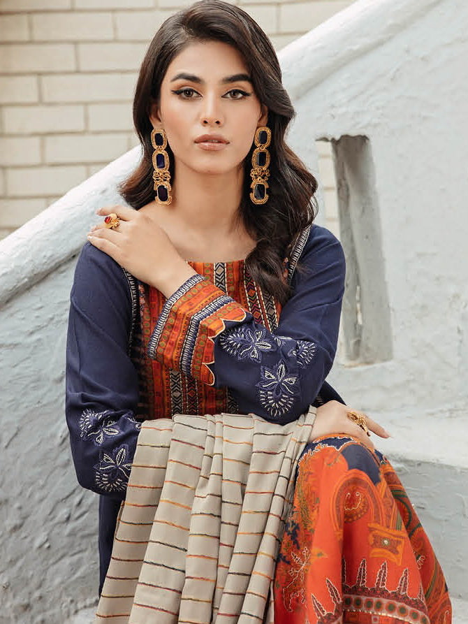 Charizma Masakali Embroidered Leather Unstitched 3Pc Suit MSK3-04
