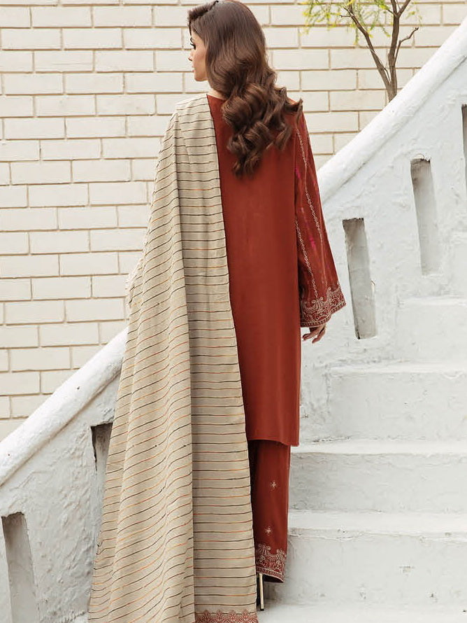 Charizma Masakali Embroidered Leather Unstitched 3Pc Suit MSK3-05