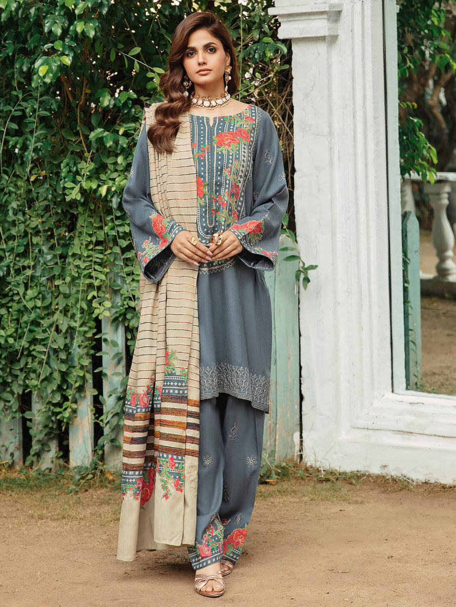 Charizma Masakali Embroidered Leather Unstitched 3Pc Suit MSK3-06
