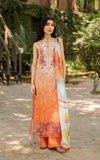 Asifa & Nabeel Meraki Embroidered Lawn Unstitched 3Pc Suit MSSL-02 Peach Sorbet
