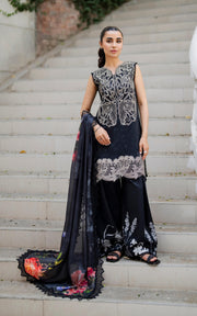 Asifa & Nabeel Meraki Embroidered Lawn Unstitched 3Pc Suit MSSL-06 Wildflower Whimsy