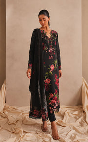 Asifa & Nabeel Meraki Embroidered Lawn Unstitched 3Pc Suit MSSL-07 Azure Bloom