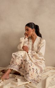 Asifa & Nabeel Meraki Embroidered Lawn Unstitched 3Pc Suit MSSL-09 Cloud Nine