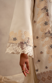 Asifa & Nabeel Meraki Embroidered Lawn Unstitched 3Pc Suit MSSL-09 Cloud Nine