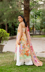Asifa & Nabeel Meraki Embroidered Lawn Unstitched 3Pc Suit MSSL-11 Marigold Muse