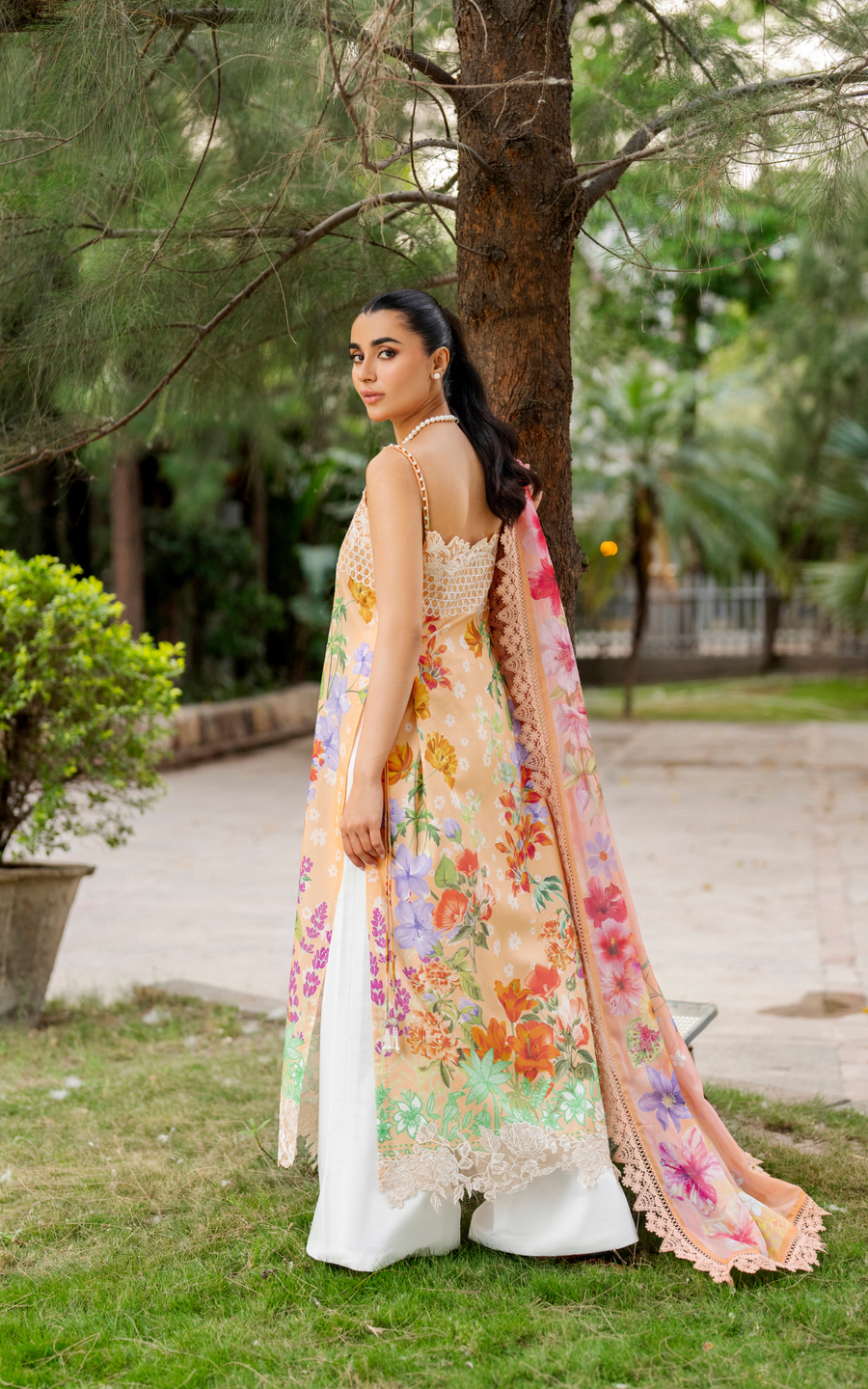 Asifa & Nabeel Meraki Embroidered Lawn Unstitched 3Pc Suit MSSL-11 Marigold Muse