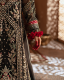 Zevk Mughal Raniya Unstitched Embroidered Organza Dress - Chand Begum